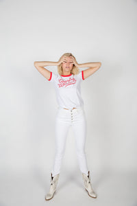 Country Western White/Red Ring Tee