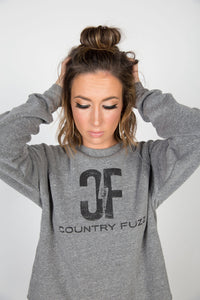 Country Fuzz Grey Sweatshirt