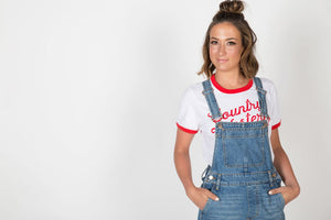 Country Western White/Red Ring Tee